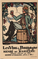 Henri De Bahezre Niots St Georges Vins De Bourgogne Advertising Postcard - Publicité