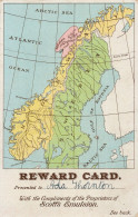 Map Of Norway Sweden Scots Emulsion Old Advertising Postcard - Advertising