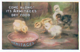 Armitage Dry Food Farm Chicks Birds Seed Old Advertising Postcard - Publicité