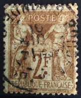 FRANCE                           N° 105                   OBLITERE                Cote : 55 € - 1898-1900 Sage (Tipo III)