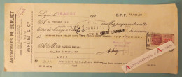 ● Automobiles M. BERLIET 1947 Lyon Av Berthelot - Lettre De Change Aux Ets Marius BARIOZ Rue Bossuet - Traite - Rhône 69 - Wechsel