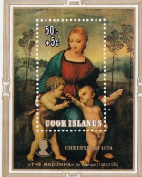 COOK ISLANDS Block 40,unused,hinged,Christmas 1974 (*) - Cook Islands