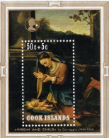 COOK ISLANDS Block 42,unused,hinged,Christmas 1974 (*) - Islas Cook