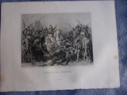 Gravure Sur Acier 1844 MILITARIA BATAILLE DES PYRAMIDES - Autres & Non Classés