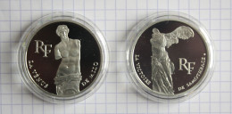 FRANCE : 2 Monnaies 100 Francs ARGENT En Qualité FDC - Cotation : 130 Euros - Kiloware - Münzen