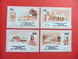 55 REPUBLICA SENEGAL 1988 / VISTAS DE POSTALES SENEGALESAS / YVERT 776 / 779 MNH - Sénégal (1960-...)