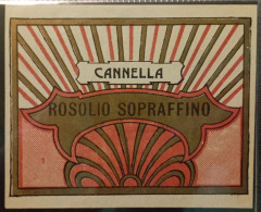 Etichetta Rosolio Sopraffino - Cannella. - Alcools & Spiritueux