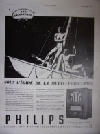 PLANCHE ILLUSTRATION DECEMBRE 1935 PUBLICITE PHILIPS MULTI INDUCTANCE - Other & Unclassified