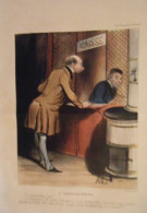 LITHOGRAPHIE DE DAUMIER AQUARELLEE 26 JANV 1842 LE SOUSCRIPTEUR INDUSTRIEL - Other & Unclassified