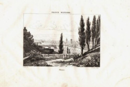 GRAVURE SUR ACIER DE ABEL HUGO FRANCE MILITAIRE 1833 FLORENCE - Other & Unclassified