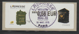Atm, Lisa 2, Sans Mention, 0.66€,  Musée De La Poste, Boite à Lettres, Oblitéré 1er Jour, 19/03/2015, - 2010-... Illustrated Franking Labels