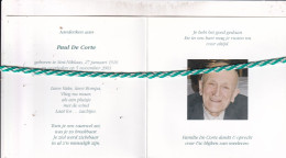 Paul De Corte, Sint-Niklaas 1916, 2003. Foto - Obituary Notices