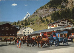 11114856 Zermatt_VS Bahnhofplatz Matterhorn Kutsche - Autres & Non Classés