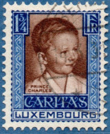 Luxemburg 1930 1¾ Fr Caritas Stamp Prince Charles 1 Value Cancelled - Ungebraucht