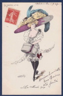 CPA ROBERTY Femme Woman Art Nouveau Chapeau Mode Circulé - Autres & Non Classés