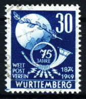 FRANZ. ZONE WTTBG Nr 52 Gestempelt Gepr. X32F6B2 - Württemberg