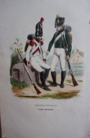 GRAVURE EN COULEUR 1847 MILITARIA GARDE IMPERIALE GRENADIER HOLLANDAIS PUPILLES - Autres & Non Classés