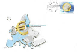 Estonia Eesti Estland 2011 Introduction Of The Euro Currency Mi 681 FDC - Estonie