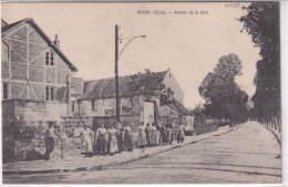Braine (02 Aisne) Avenue De La Gare - Femmes Ouvrières - Phot. Thuillier Circulée 14/18 - Other & Unclassified