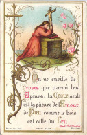 Chromo Religieux On Ne Cueille De Roses Que Parmi Les épines P;de Montfort  Bonamy 104 - Devotion Images