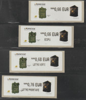 4Atms Lisa 2, SANS Mention 0.66/ ECOPLI, 0.66€/LET VERTE 0.68/ PRIO 0.76€ Musée De La Poste, Boite à Lettres, 19/03/2015 - 2010-... Abgebildete Automatenmarke
