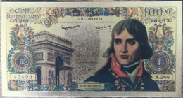Billet 100 Nouveaux Francs BONAPARTE 1963 Réplique Polymère Gold Or - 100 NF 1959-1964 ''Bonaparte''