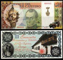 B5-COLOMBIA - 2017- FANTASY CURRENCY. 3000 VALLUNOS. SOUVENIR FROM NUMISMATIC MEETING - Colombie