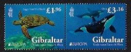 GIBRALTAR  - EUROPA-CEPT 2024 -"UNDERWATER FLORA And FAUNA".- TWO STAMPS From SOUVENIR SHEET - 2024