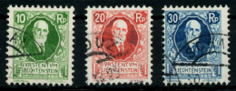 LIECHTENSTEIN 1925 Nr 72-74 Gestempelt X6FE596 - Usados