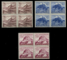 3. REICH 1939 Nr 730-738 Postfrisch VIERERBLOCK X77D55E - Unused Stamps