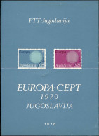 Yougoslavie - Jugoslawien - Yugoslavia Document 1970 Y&T N°DP1269 à 1270 - Michel N°PD1379 à 1380 *** - EUROPA - Covers & Documents