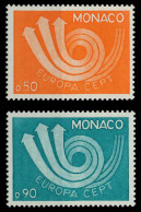 MONACO 1973 Nr 1073-1074 Postfrisch SAC2E82 - Unused Stamps