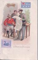 La Poste En Australie, Facteur, Timbre Et Armoirie, Litho (924) - Post & Briefboten