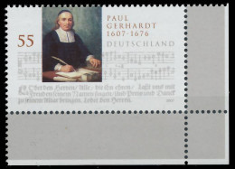 BRD BUND 2007 Nr 2592 Postfrisch ECKE-URE X34AC62 - Unused Stamps
