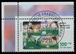 BRD BUND 1998 Nr 1968 Zentrisch Gestempelt ECKE-OLI X34AD6A - Used Stamps