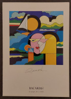 Carte Postale Double - Bacardi (boisson - Alcool) Orange Art 1995 - Illustration : Ramesh Darji - Advertising