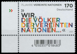BRD BUND 2020 Nr 3549 Gestempelt ECKE-ULI SED354A - Used Stamps