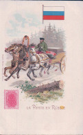 La Poste En Russie, Facteur, Timbre Et Armoirie, Litho (940) - Post & Briefboten