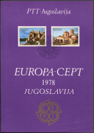 Yougoslavie - Jugoslawien - Yugoslavia Document 1978 Y&T N°DP1607 à 1608 - Michel N°PD1725 à 1726 (o) - EUROPA - Neufs