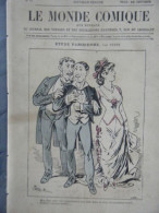 LE MONDE COMIQUE N° 11 VERS 1880 GRAVURE EN COULEUR DE ROBIDA ETUDE PARISIENNE - Autres & Non Classés