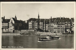 11113620 Basel_BS Alte Haeuser Am Rhein Boot - Autres & Non Classés
