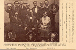 Musique Maîtres Ecole Normale De Musique Juin 1925 - Musique Et Musiciens