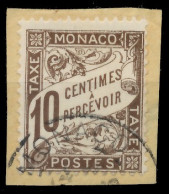 MONACO PORTOMARKEN Nr 7 Gestempelt Briefstück X3BA47E - Portomarken