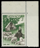 MONACO 1958 Nr 592 Postfrisch ECKE-ORE X3BA6FA - Unused Stamps