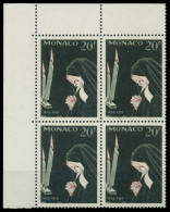 MONACO 1958 Nr 597 Postfrisch VIERERBLOCK ECKE-OLI X3BA726 - Nuovi