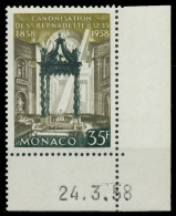 MONACO 1958 Nr 598 Postfrisch ECKE-URE X3BA74A - Unused Stamps