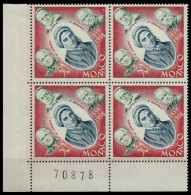 MONACO 1958 Nr 599 Postfrisch VIERERBLOCK ECKE-ULI X3BA7AA - Unused Stamps