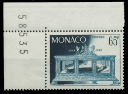 MONACO 1958 Nr 600 Postfrisch ECKE-OLI X3BA782 - Unused Stamps