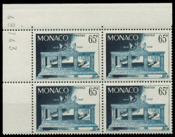 MONACO 1958 Nr 600 Postfrisch VIERERBLOCK ECKE-OLI X3BA79E - Ongebruikt