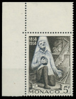 MONACO 1958 Nr 593 Postfrisch ECKE-OLI X3BD84A - Unused Stamps